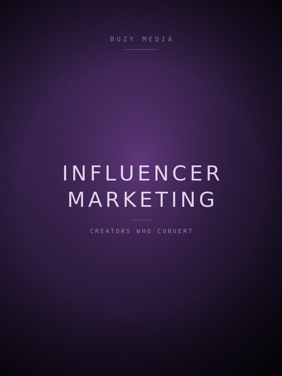 BUZY MEDIA, INFLUENCER MARKETING showcase